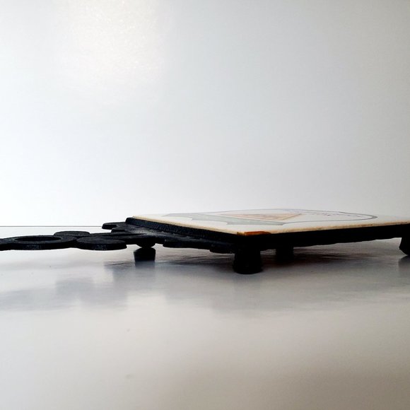 VTG Iron Kitchen Trivet Novelty Tile Wall Decor Retro Fun Joke Cottagecore Gift - Picture 7 of 8